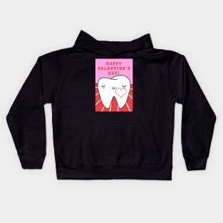 Happy Valentine's day - Molar with heart illustration - for Dentists, Hygienists, Dental Assistants, Dental Students and anyone who loves teeth by Happimola Kids Hoodie